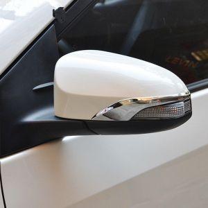 Накладки на зеркала узкие хромированные для Toyota Corolla 2014-2018